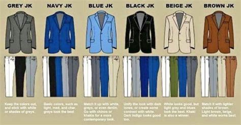 Suit Color Combination Chart