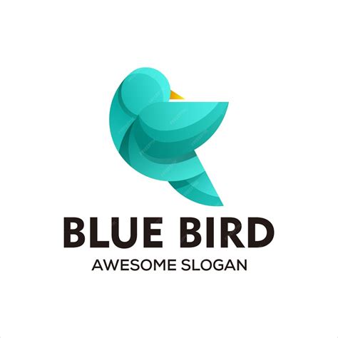 Premium Vector Vector Blue Bird Logo Illustration Colorful Abstract