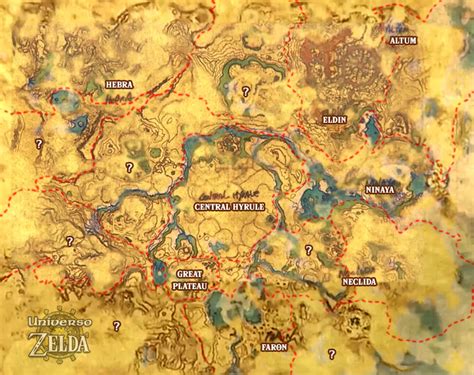 Secretos Del Mapa De Breath Of The Wild Universo Zelda