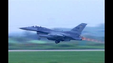 Multiple Usaf F 16 Fighting Falcons Launch From Osan Air Base Korea