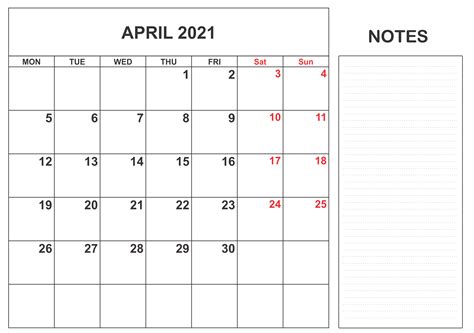 Blank Calendar Template April 2021 Calendar Template Blank Calendar