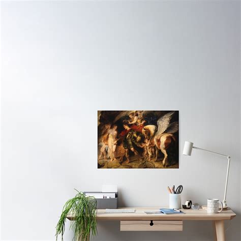 Vintage Peter Paul Rubens Perseus And Andromeda C1622 Poster For Sale