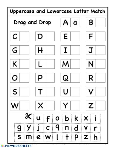 Upper And Lowercase Letters Worksheet