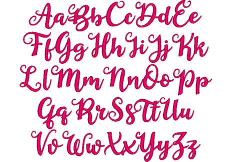 Cute Curls Curly Font Machine Embroidery Design Alphabet Sizes Etsy