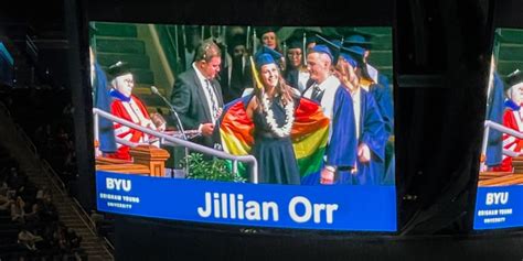 Student Reveals Rainbow Flag Under Graduation Gown In Protest Of Byus