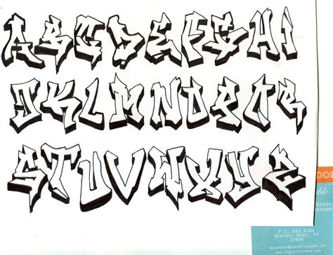 Abecedario En Graffiti 3d Los Archivos Contiene Letras Del Alfabeto