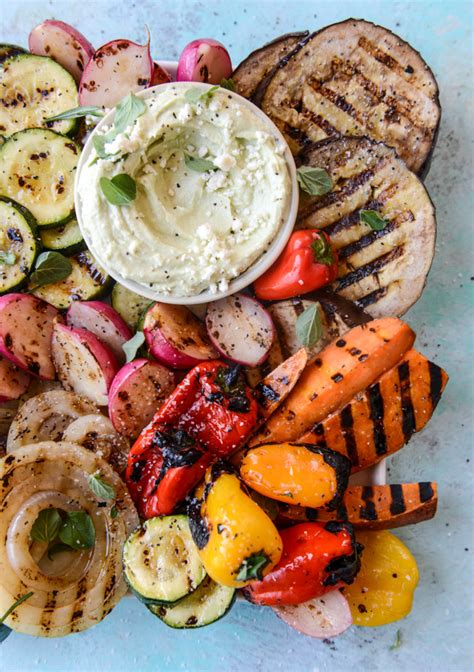 Marinated Grilled Vegetables With Avocado Whipped Feta How Sweet It Is