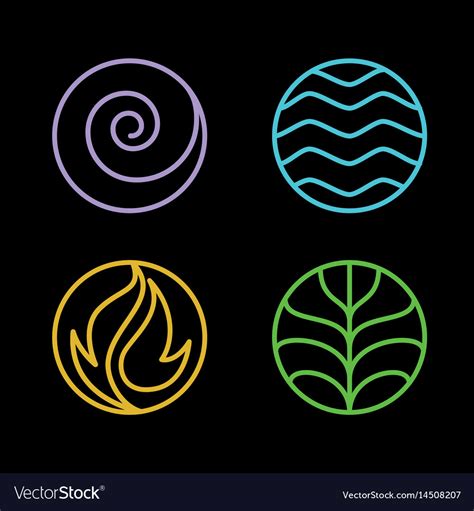 4 Element Nature Royalty Free Vector Image Vectorstock