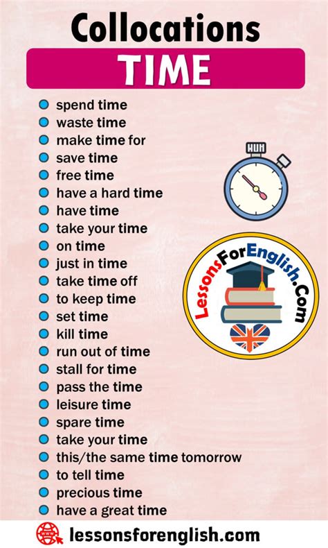 Collocations With Time In English Lessons For English