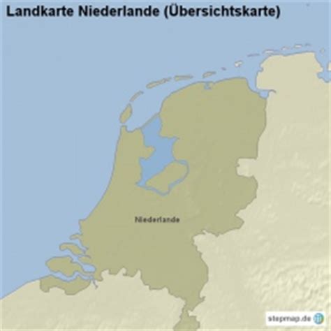Die niederlande sind ein weitgehend flacher küstenstaat. StepMap - Landkarten und Karten zu Niederlande