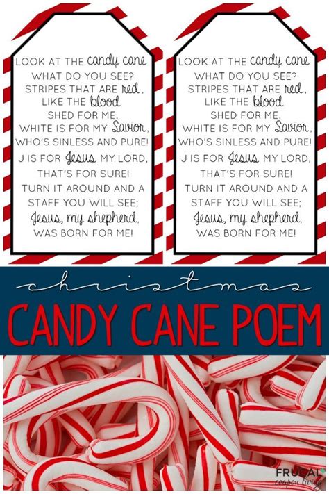 Each poem will print as a 5×7. Candy Cane Poem - Free Printable Gift Tag for Christmas ...