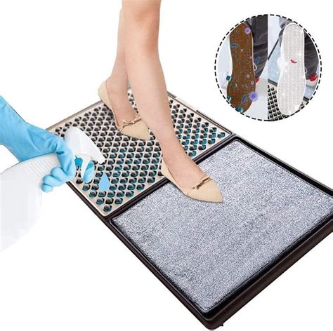 Oprg Clean Shoe Floor Mat Sanitizing Footbath Mat Shoe Disinfecting Floor Mats