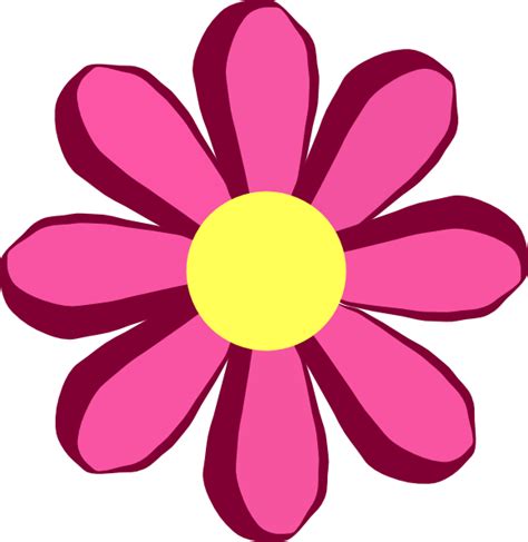 Pink Flower Clip Art At Vector Clip Art Online