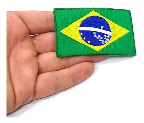 Patch Bordado Da Bandeira Do Brasil 75x55mm Ótima Qualidade Mercadolivre