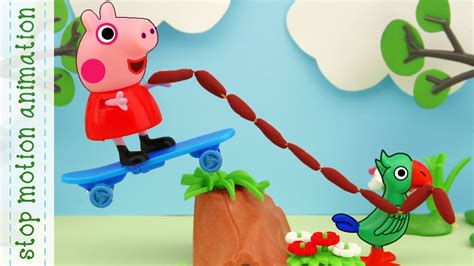 Delicious Sausages Pig Peppa Pig Toys Stop Motion Animation In English