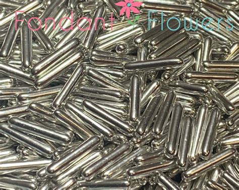 Silver Rods Dragees Sprinkles Jimmes Decorations Metallic Etsy