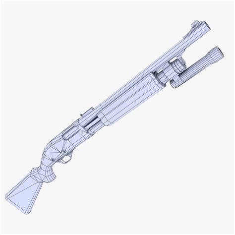 3d Model Pump Action Shotgun Vr Ar Low Poly Cgtrader