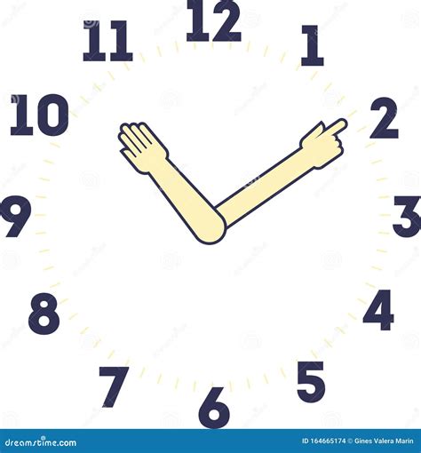 hand watch minute and hour markers as hands stock vector illustration of black deadline