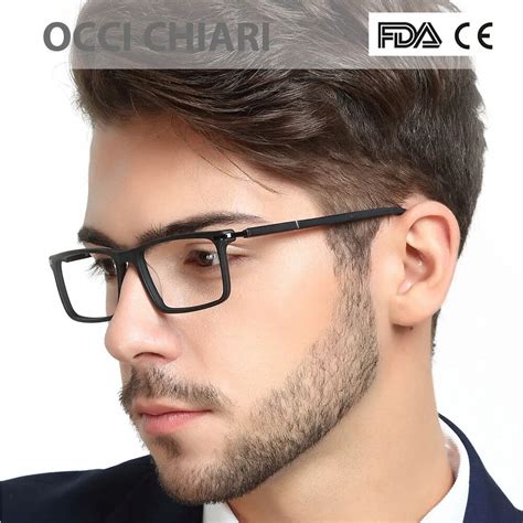 occi chiari optical eyeglasses eyewear gafas rectangle men black prescription glasses frames