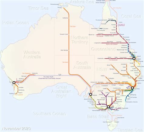 Australian Rail Maps Timetables And Bookings Australian Rail Maps