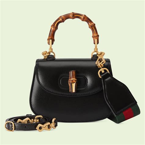 Gucci Bamboo 1947 Top Handle Bag In Black Leather Gucci Australia