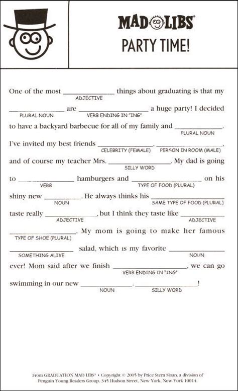 At this point you could try planning and applying the code; adult+mad+libs+free+printable | Graduation Mad Libs ...