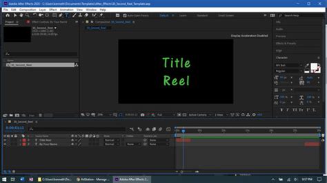 ArtStation - 1:30 After Effects Template Reel | Resources