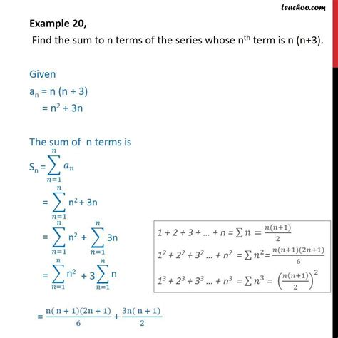 how to find the sum of a series to ﬁnd the sum of this series we need to work out the partial