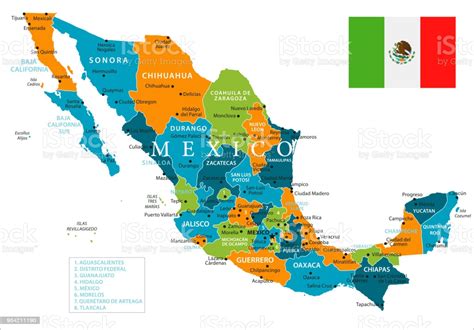 Mexico map by googlemaps engine: Map Of Mexico Vector Stock Illustration - Download Image ...