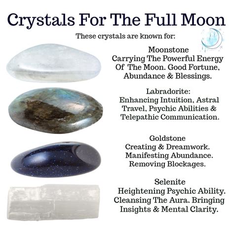 Crystals For The Full Moon Moonstone Selenite Amazonite And Opalite