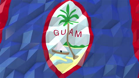 Flag Of Guam Animation Loop Stock Footage Video 5089454