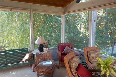 Custom Screened Porch With Fireplace Remodel Roswell Ga