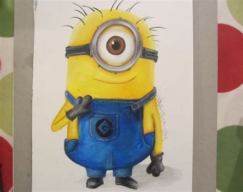 Drawing A Minion From Despicable Me Using Prismacolors Colorful