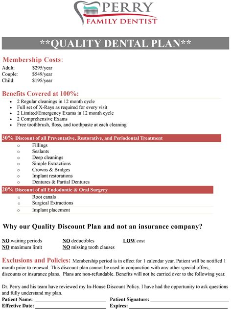 Enroll in one of our dental plans today. Quality Dental Plan | Perry Family Dentist