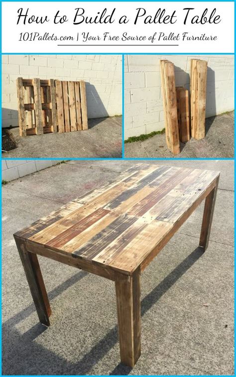 Diy How To Build A Pallet Table 101 Pallets