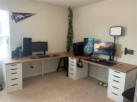 My Proper Ikea Desk For Both Gaming And Work Lets Hear What You Think