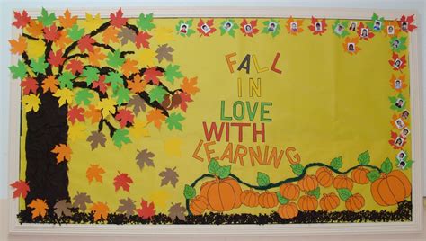 fall in love with learning fall bulletin board idea fall bulletin boards preschool
