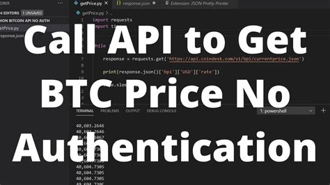 How To Get Price Of Bitcoin With Api In Python Without Authentication