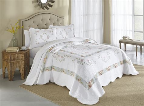 Dry clean recommended but if you wash at home, wash the comforter with the machine set on the gentle or delicate setting with. Cannon Embroidered Bedspread - Fresh Flowers