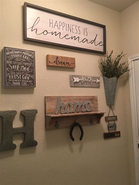 The Rustic Farmhouse Gallery Wall at my home! | Rustic farmhouse decor ...