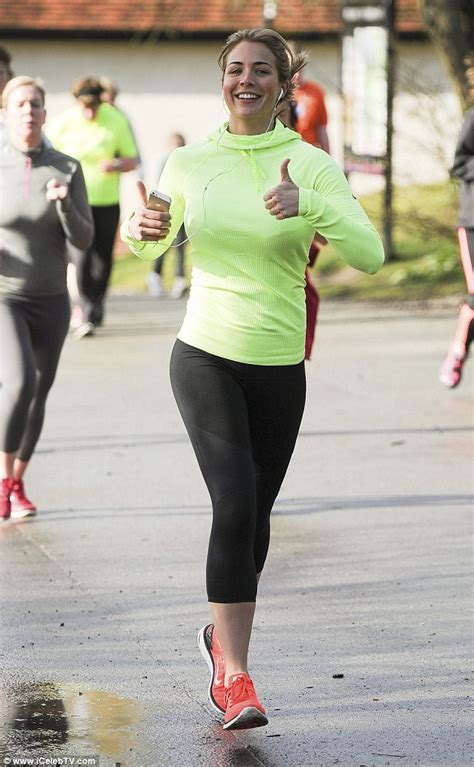 Gemma Atkinson Shows Off Her Ample Bosom And Pert Posterior For Fun Run