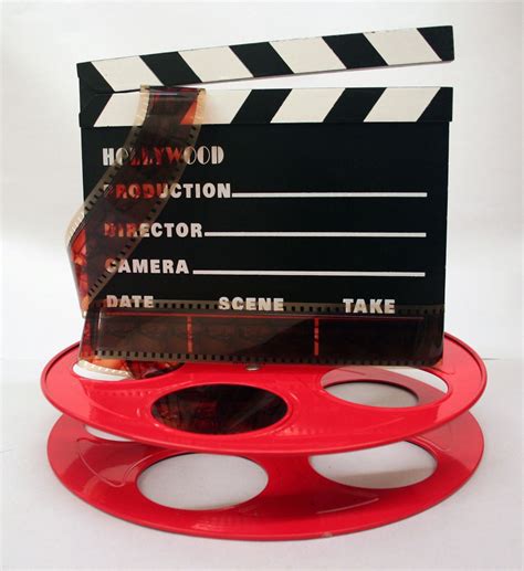 Hollywood Studio Clapboard And Reel Centerpiece Red In 2021 Movie
