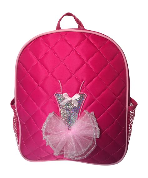 princess dance backpack pink quilted sequin ballerina tutu backpack medium girls 4 9 walmart