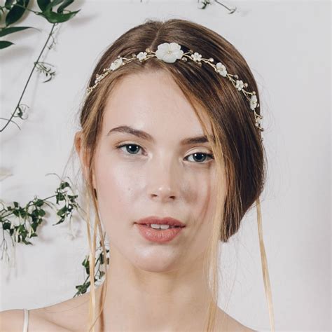 boho flower crown wedding headband loretta by debbie carlisle