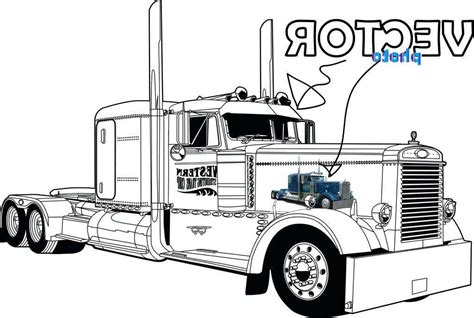 This pack contains 4 trucks and 3 trailers : Trailer Truck Coloring Pages Sketch Coloring Page