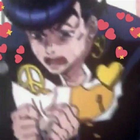 Anime Jjba Josuke Wholesome Uwu Heart Emoji Jojos Bizarre
