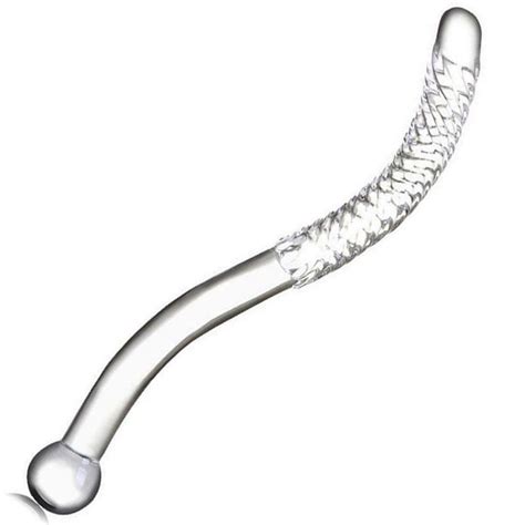 Large Anal Butt Plug Dong Glass Long Sex Toy Adult G Spot Stimulation
