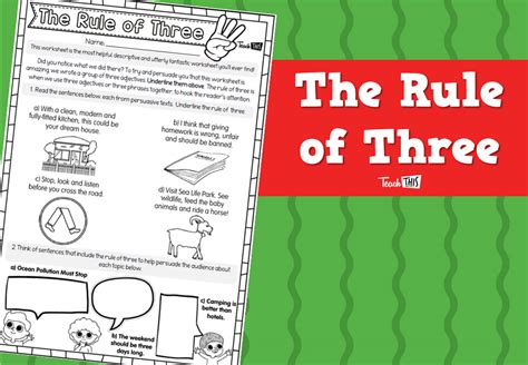 Rule Of Three Persuasive Texts Teacher Resources And Classroom Games