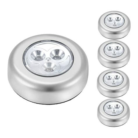 Ipow Push Lights For Closet 5 Pack Battery Operated Led Tap Touch