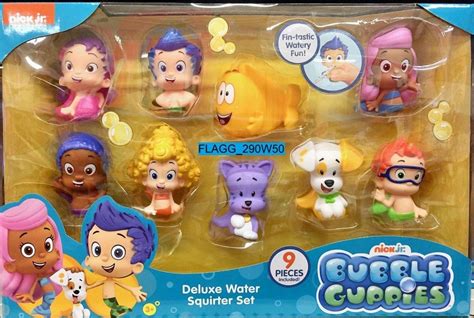 Bubble Guppies Deluxe Water Squirter Set Molly Deema Gil Gobby Puppy